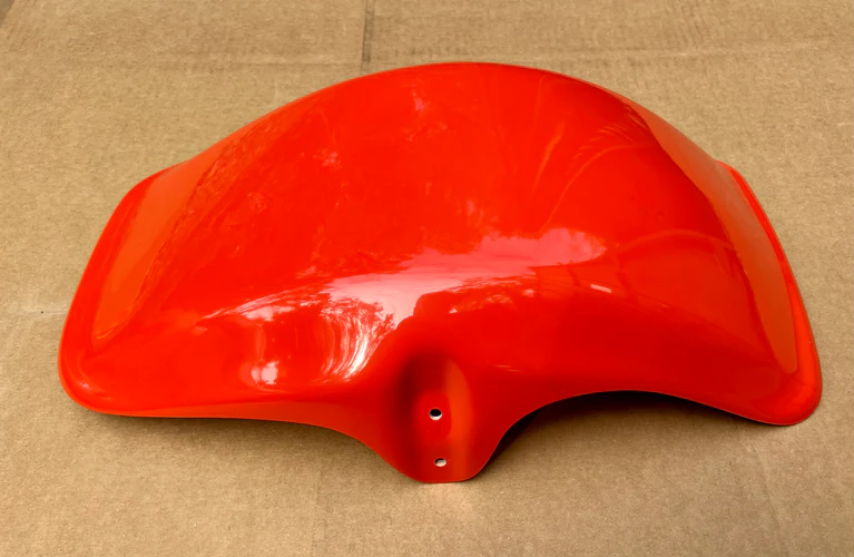 New 1974 ATC90 front fender in Daytona orange Fiberglass