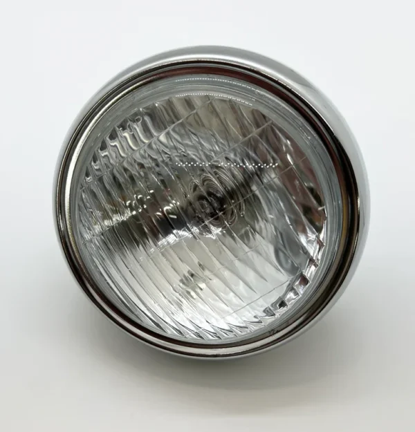 ATC90 reproduction headlight and chrome bezel assembly